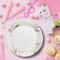 8 Ct. Eucalyptus Paper Dessert Plates 7-Inch Elegant Greenery Wedding or Shower Tableware